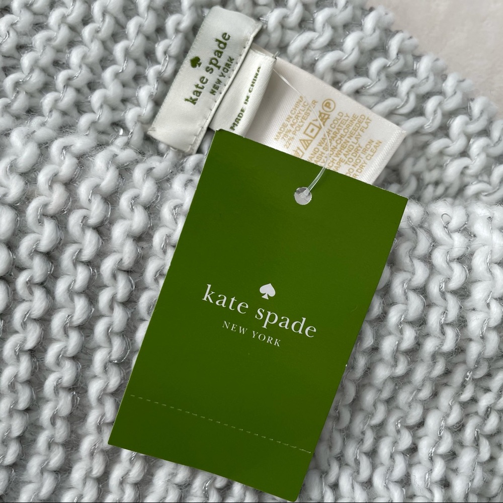Kate spade White Silver Sequined Neck Warmer - Picture 2 of 3